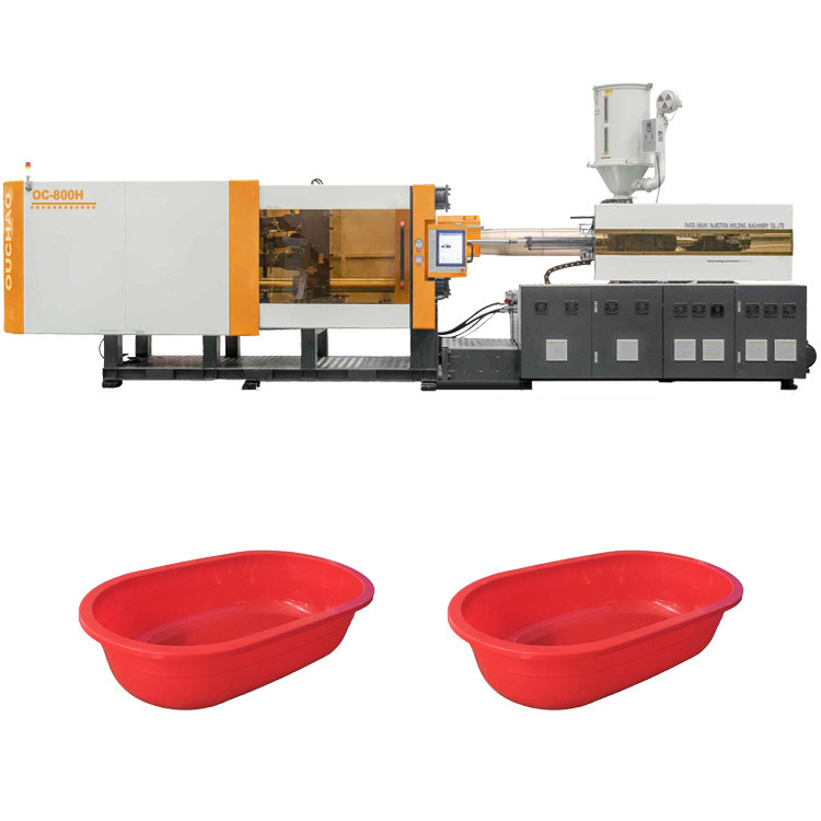 OUCO 800T Hydraulic Servo Strong Load Bearing Capacity Plastic Aquaculture Basin Injection Molding Machine
